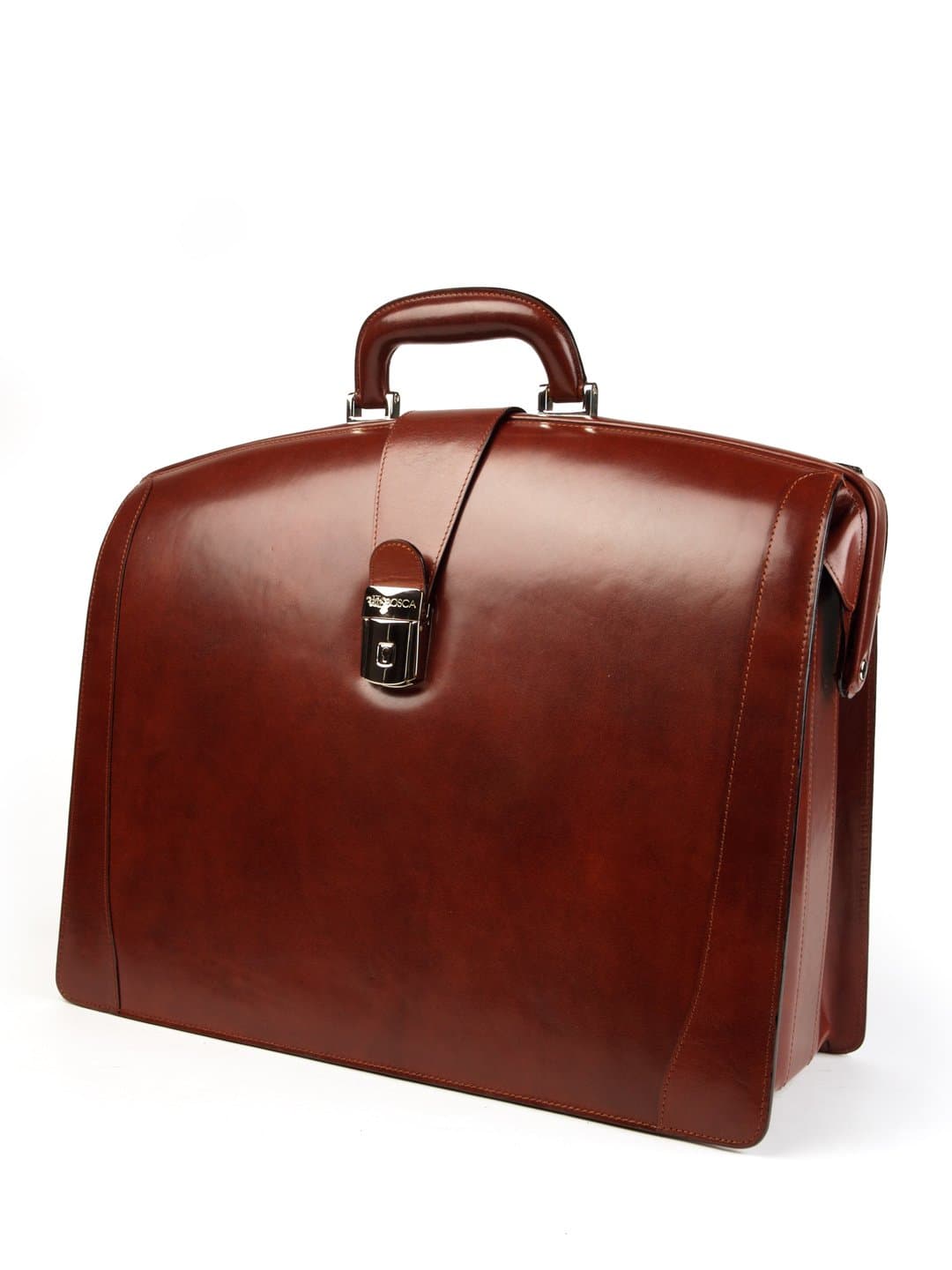 Bosca Leather Partners Briefcase - Dark Brown Old Leather