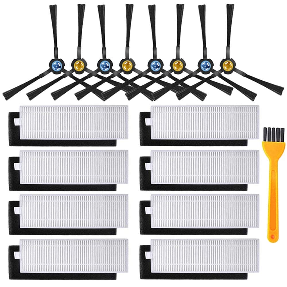 Replacement Kits for ILIFE A7 A9S Robotic Vacuum Cleaner, Side Brushes,Filters (SET1)