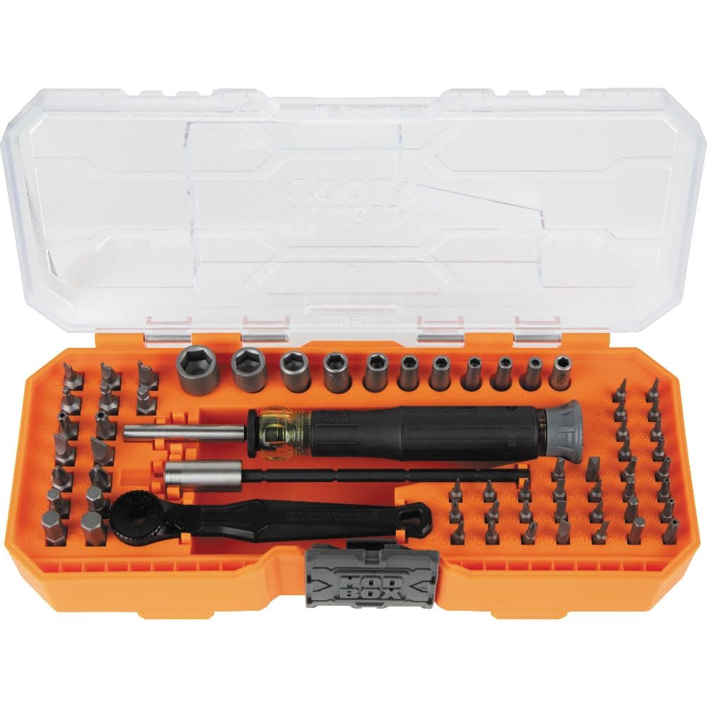 32787 64-Piece Micro-Ratchet Bit Precision Driver Set with Modular Case, Magnetic, Precision, Standard Bits and Nut Drivers