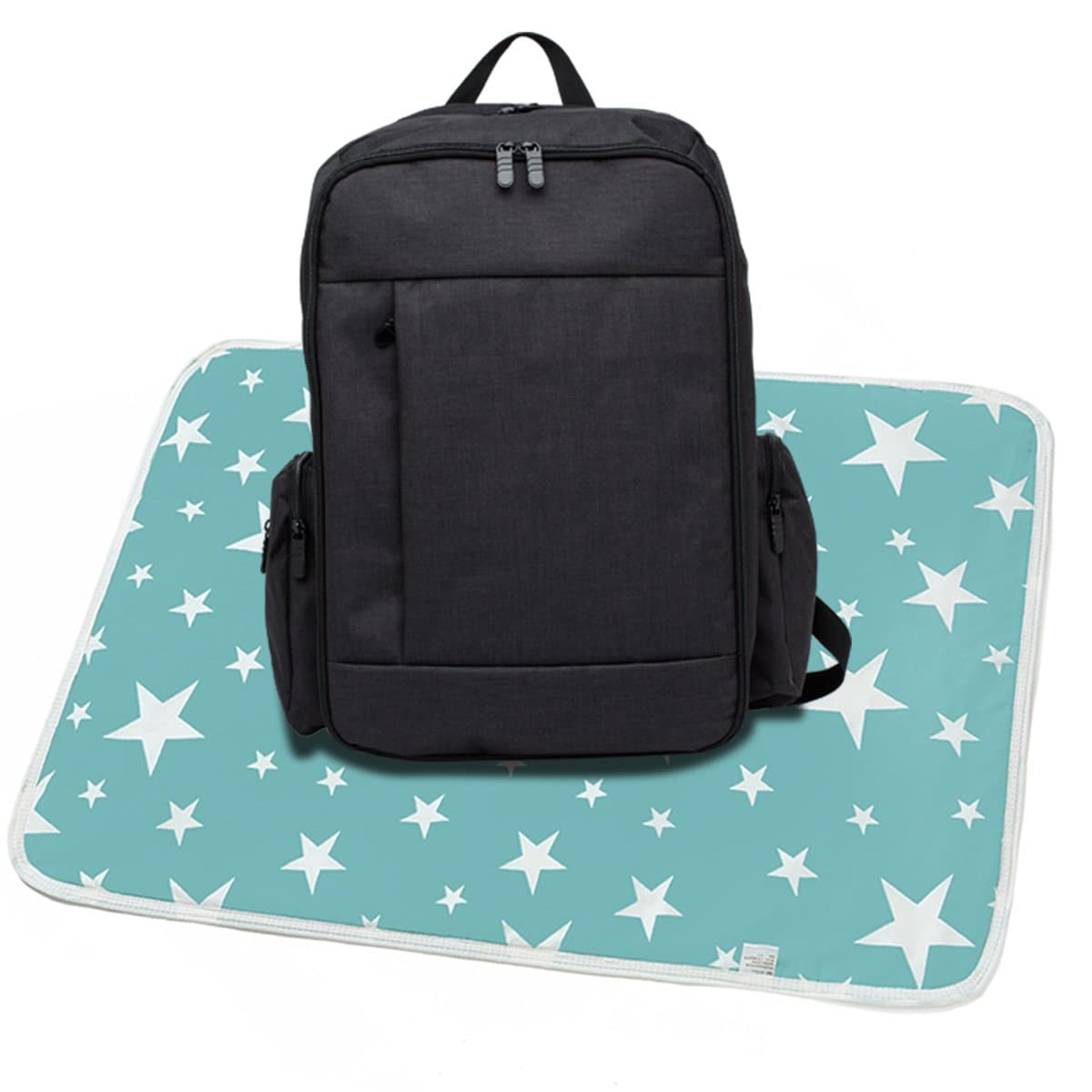 Diaper Bag Backpack with Changing Mat and Insulation bag,Waterproof Backpack diaper bag for Men and Women by LISICK,Black