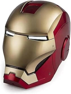 Fxiaoy1:1 Wearable Helmet with Eyes Glow Perfect for Cosplay, Display, and Collectible Figures for Man and Teen