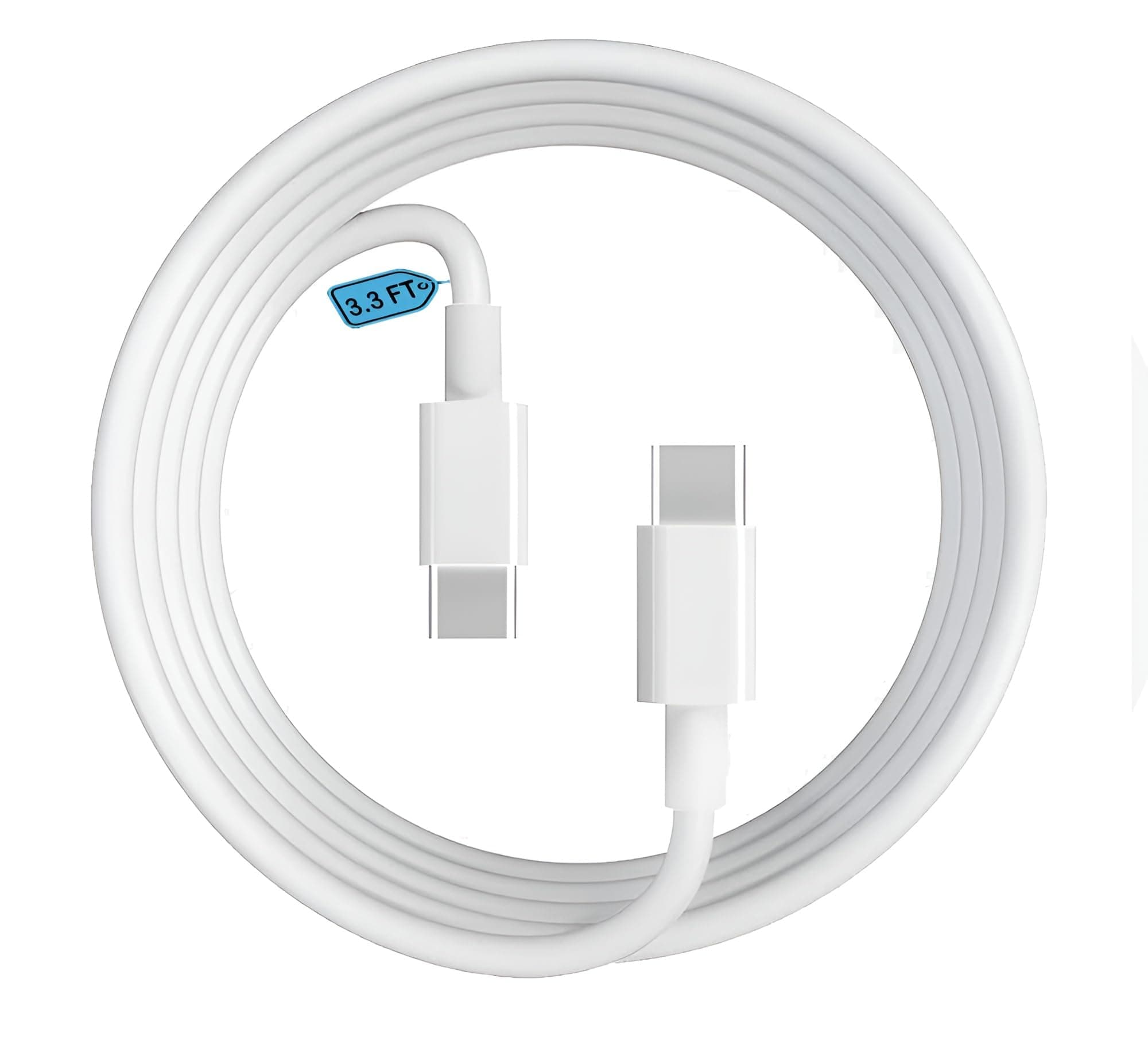 Samsung Original Type C To C 3.3 FT 25W Fast Charging USB C Cable High-Speed Data Transfer & Power Delivery,For Galaxy A06,F06,A16,M05S,A25,S25,M15,F15,A15,A14,M14,F14,M34,F34,S23 Cord,White