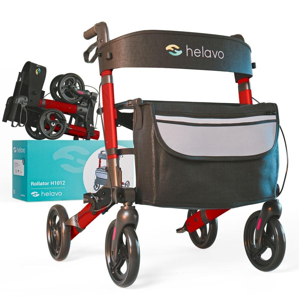 Helavo Foldable Premium Rollator - Lightweight Aluminium - Maximum Mobility in Home and Outdoor Use