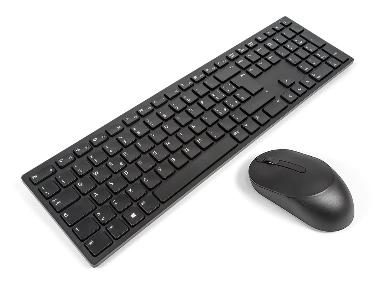 DELL KM5221W ITALIAN Pro Wireless Keyboard & Mouse Combo Bundle, Black