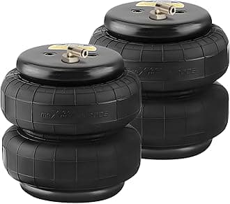 maXpeedingrods 2PCS Universal Air Suspension Spring Double Bellow Standard 2500 lbs 1/2"npt Single Port Replacement Air Helper Bags for Trucks