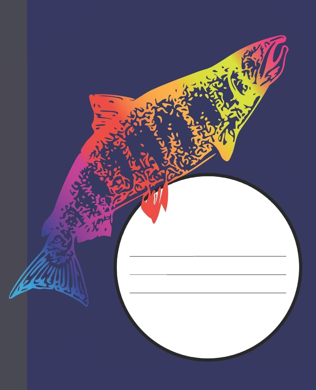 Rainbow Salmon Fish Composition Wide-ruled blank line School Notebook (Future Fishermen Covers: Fun School Supplies & Stuff)