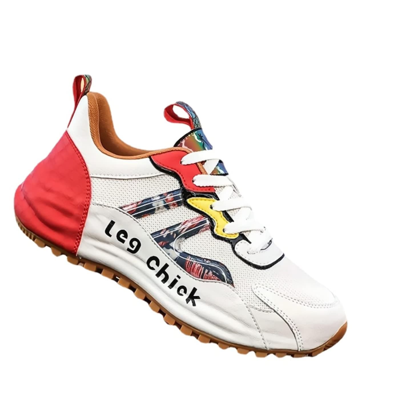 HYKJ High top leather sneakers (red, numeric_45)