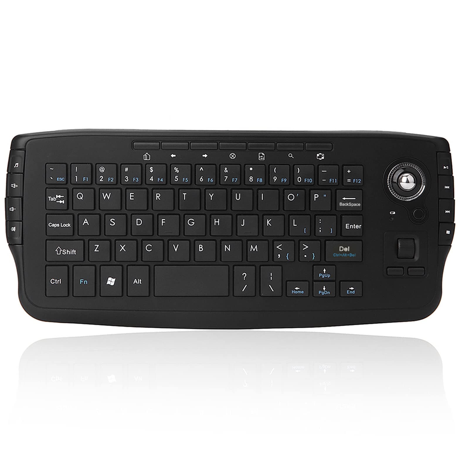 DocoolerE30 Wireless Keyboard 2.4 GHz with Remote Control for Scrolling Wheel Mouse Trackball for Android TV Box Smart TV PC Notebook