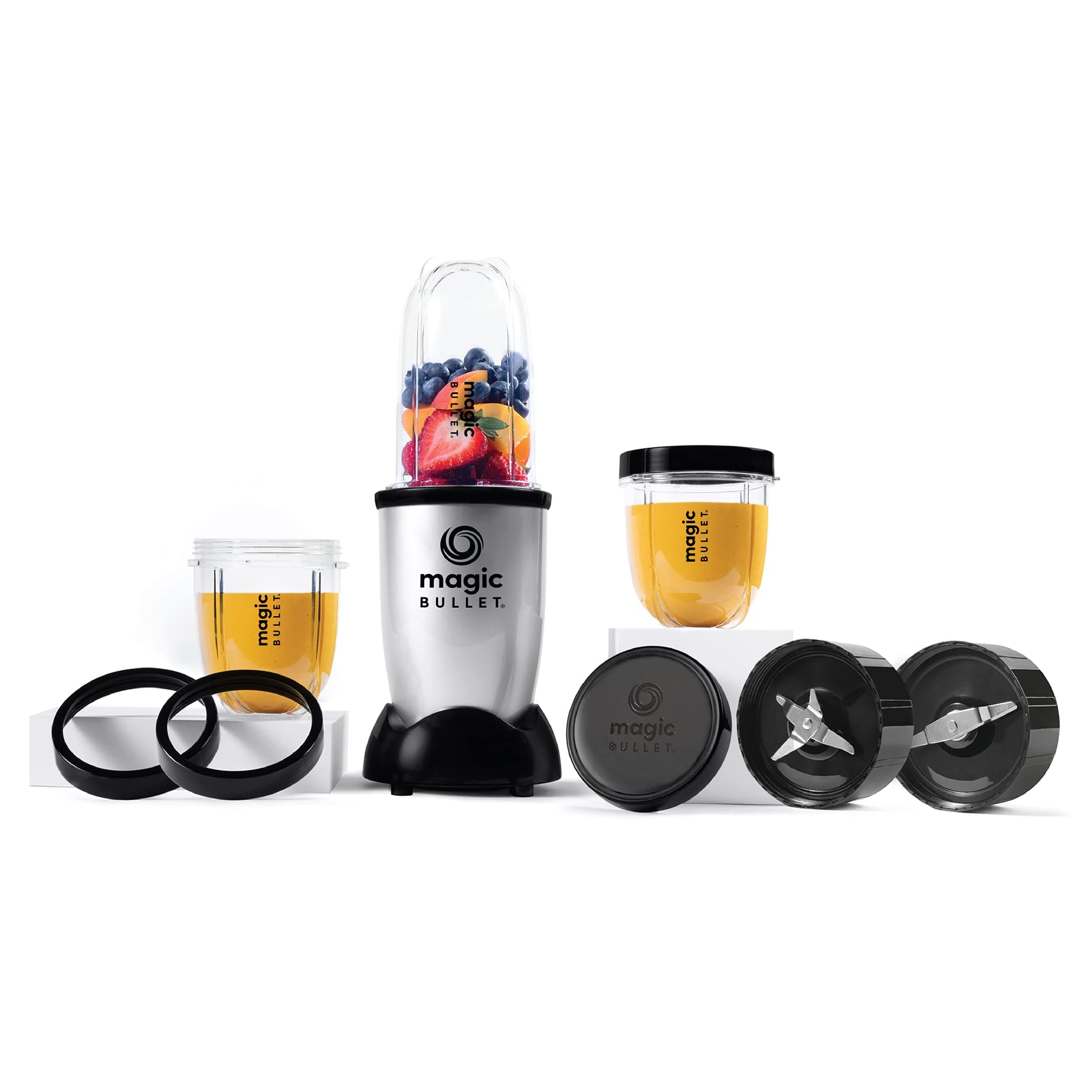 400 Watts, 9 Piece Set, Multi-Function High Speed Blender, Mixer System with Nutrient Extractor, Smoothie Maker, Silver, 2 Years Warranty