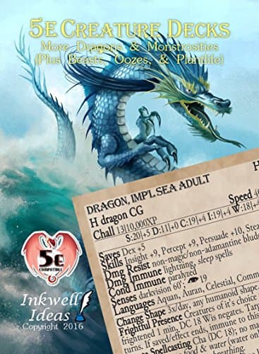 Inkwell Ideas 5e Creature Decks: More Dragons and Monstrosities