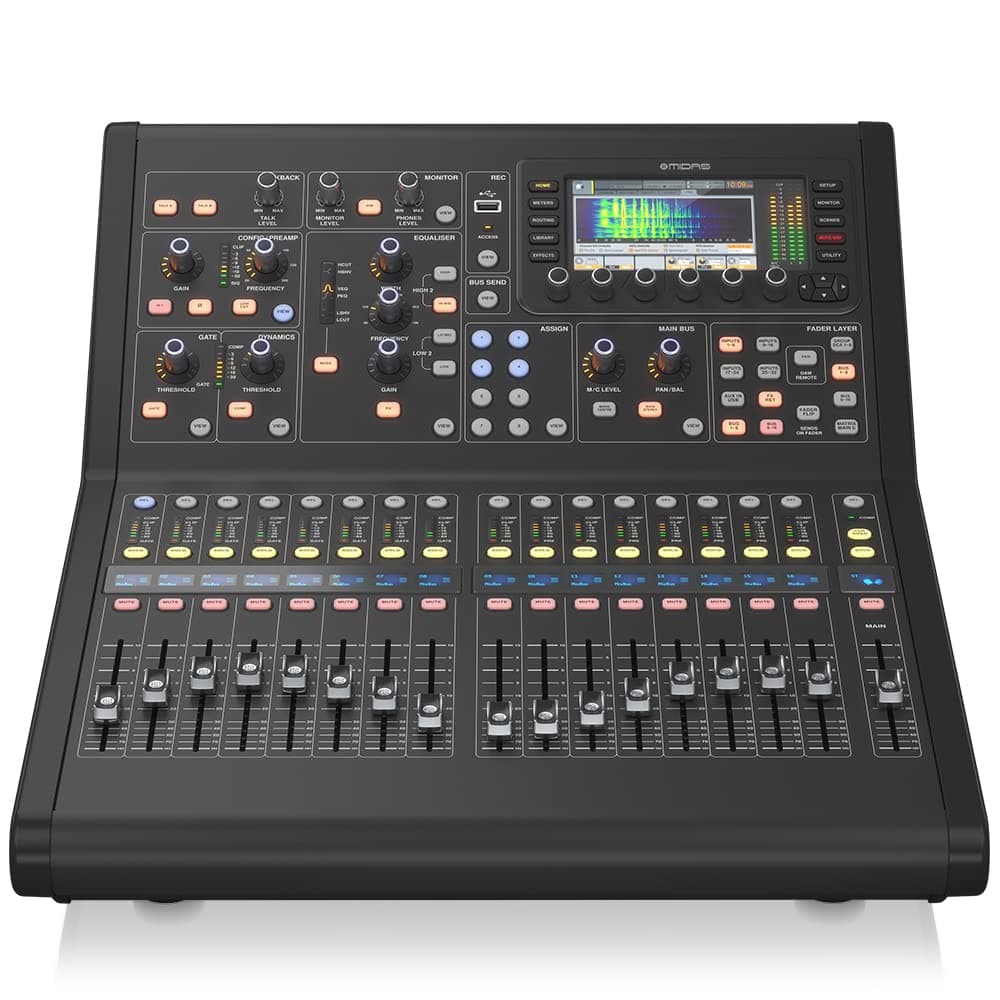 Midas M32 LIVE Digital Console for Live and Studio with 40 Input Channels, 32 Midas PRO Microphone Preamplifiers and 25 Mix Buses and Live Multitrack Recording