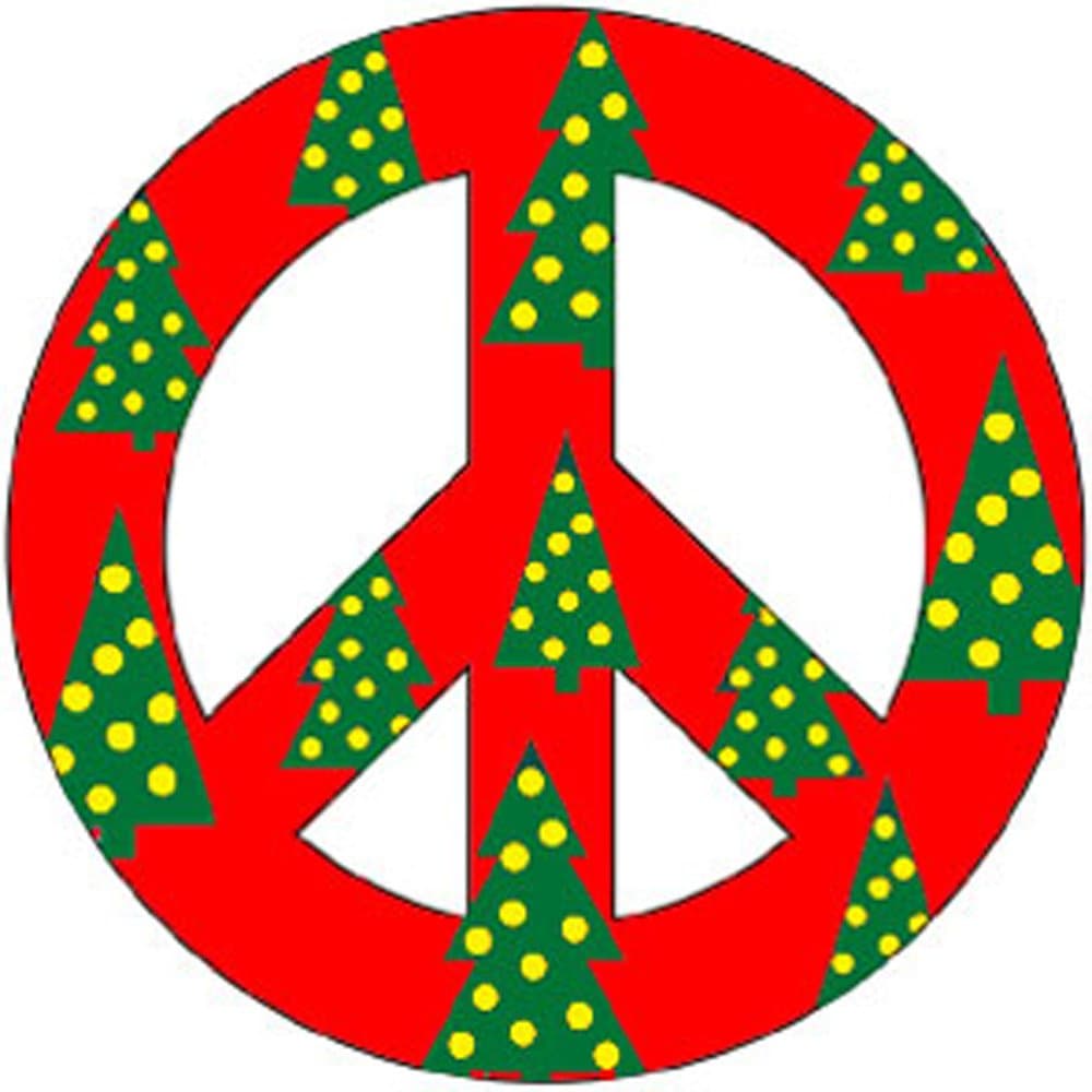 X-mas Tree Peace 4" Car/Refrigerator Magnet