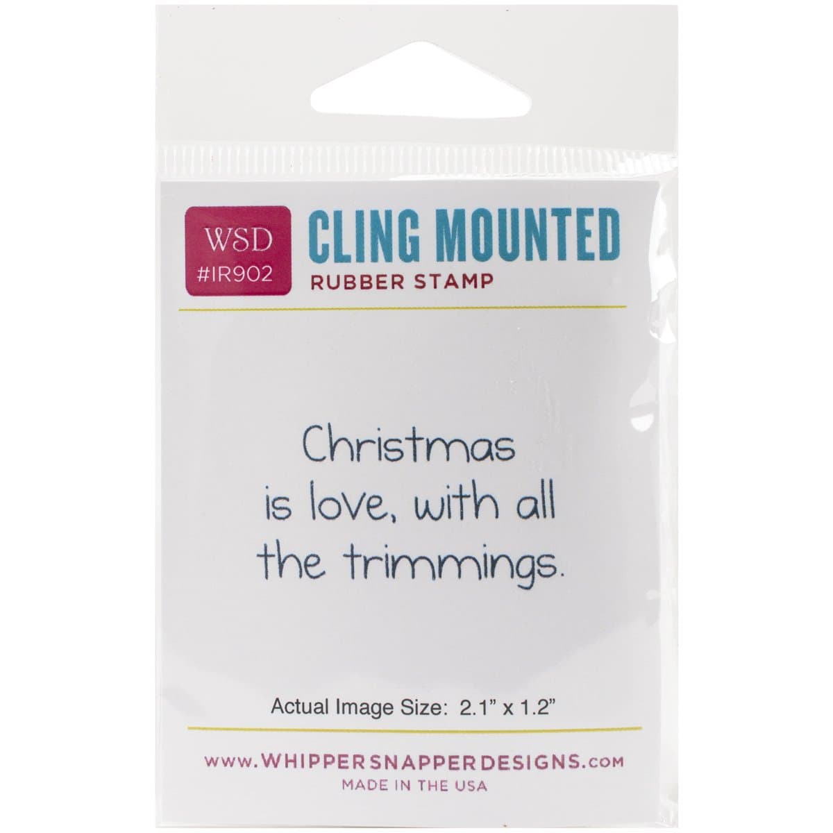 Whipper Snapper Designs Whipper Snapper Cling Stamp 2.75 x 4.5-inch, Christmas Love with Trimmings