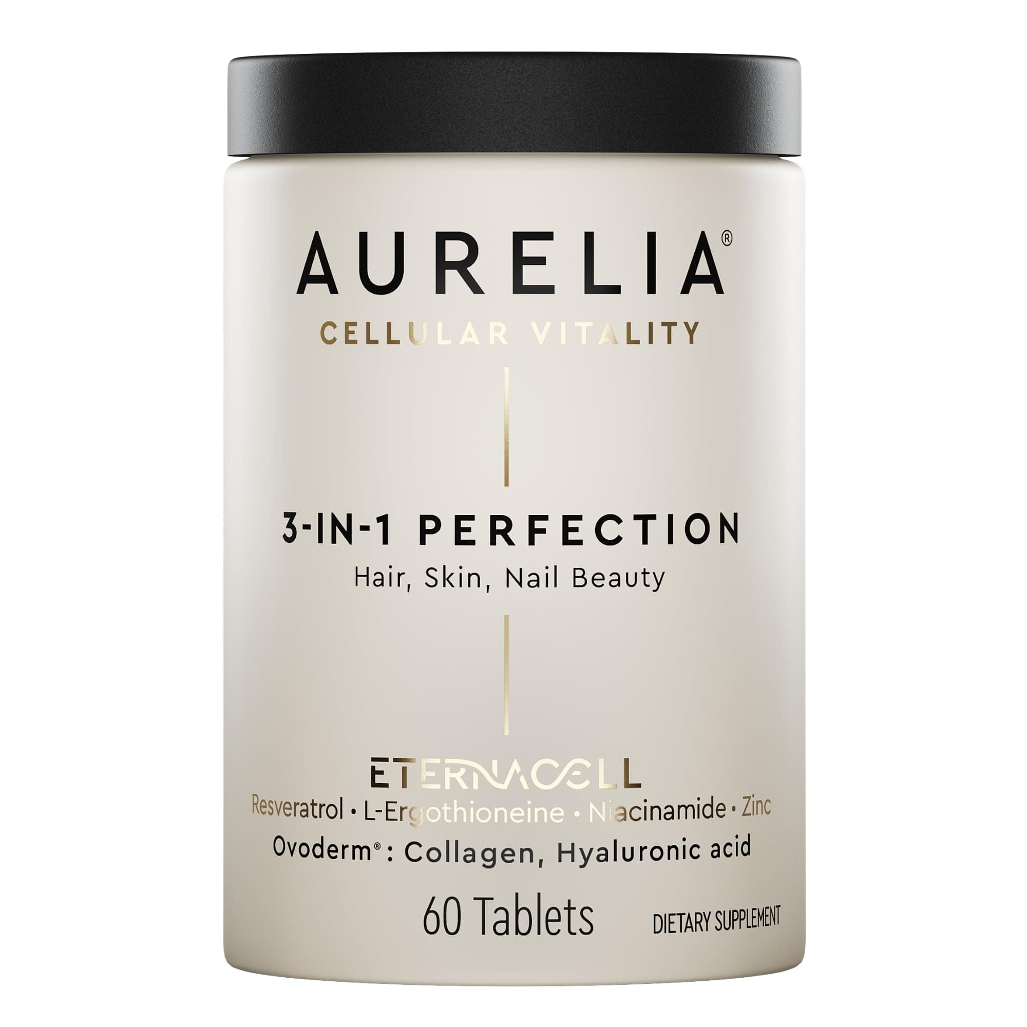 - 3-in-1 Perfection | Advanced Cellular Anti-Aging Supplement | Boost Collagen Production & Strengthen Hair, Skin, Nails | with Zinc, Resveratrol, Niacinamide & Ergothioneine