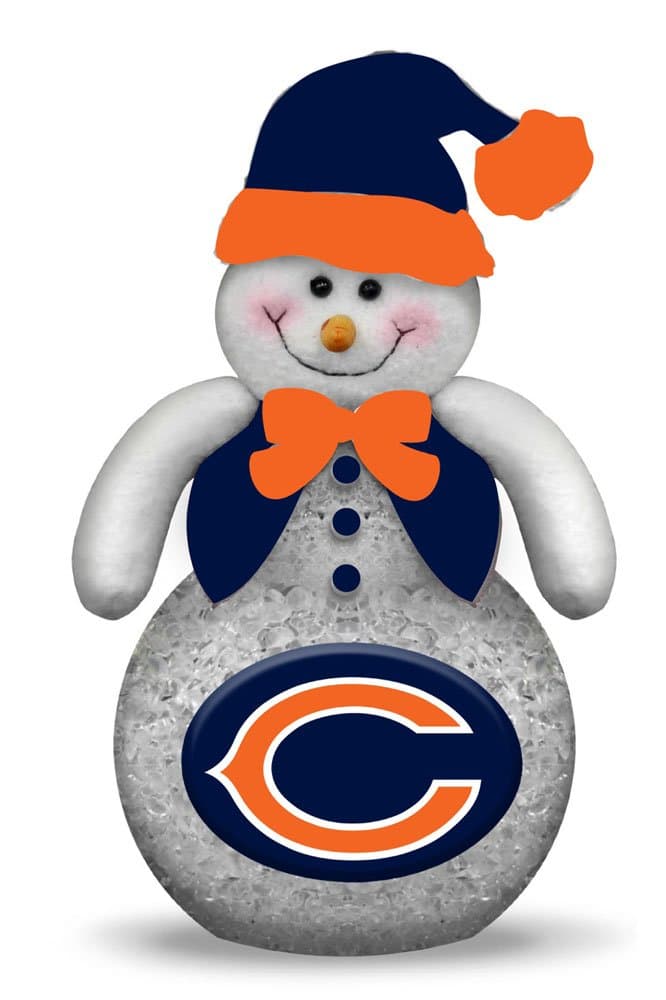 Chicago Bears LightUp Tabletop Snowman