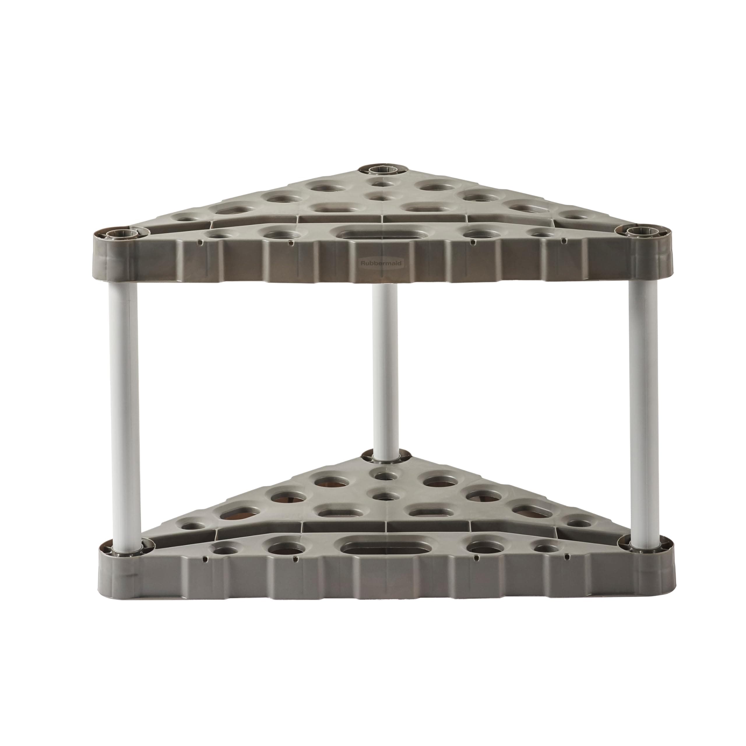 Rubbermaid Plastic Garage Corner Tool Tower Rack, Easy to Assemble, Organizes up to 30 Long-Handled Tools/Rakes/Brooms/Shovles for Home/House/Outdoor/Sheds