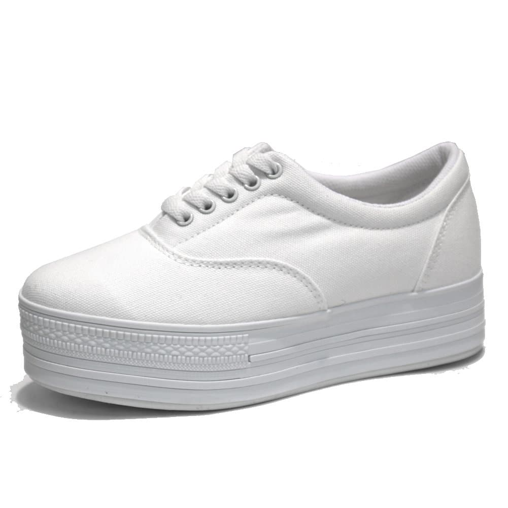 Women's Canvas Platform Sneakers Low Top Trainers