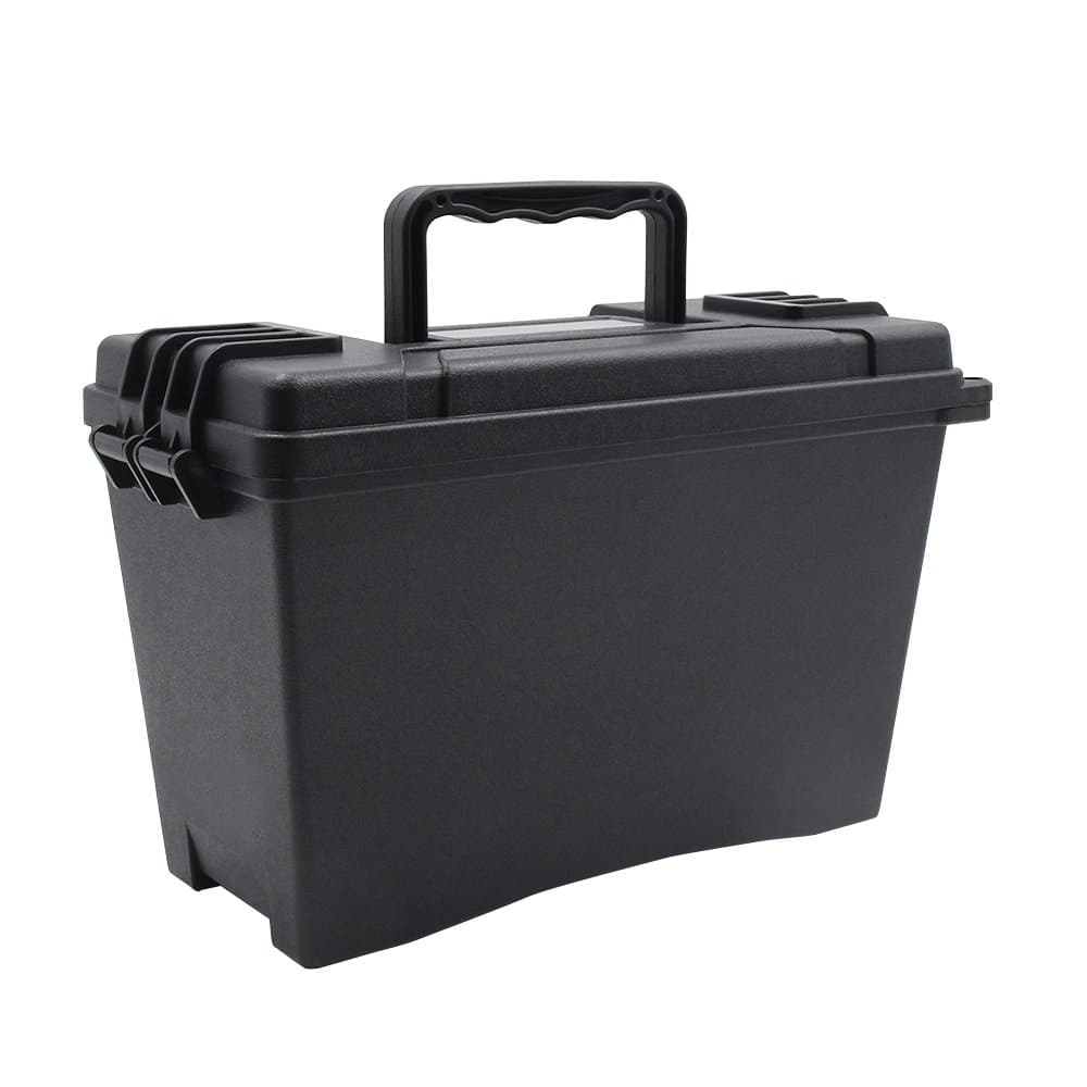 Water Resistant Tool Box Plastic Dry Box Ammo Box Black