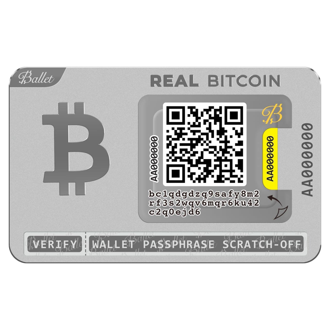 Ballet Real Bitcoin - Physical Cryptocurrency Cold Storage