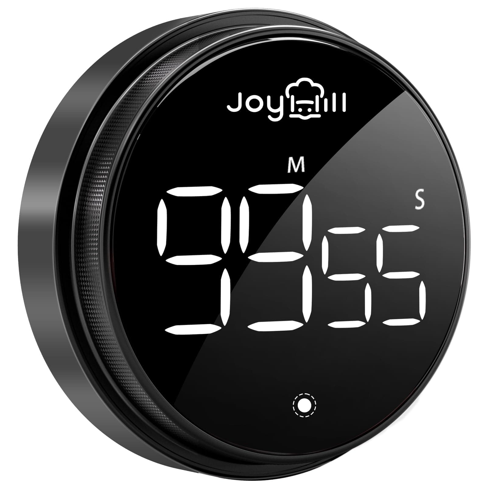 JOYHILL Revolutionary Digital Kitchen Timer: Large LED Display, 3 Volume Levels, Magnetic & Portable - Ideal for Cooking, Teaching, Fitness, & More!(Black)
