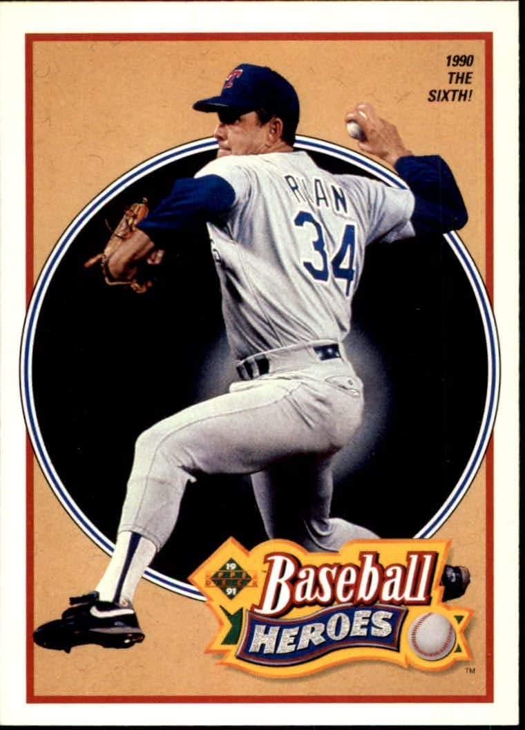 Upper Deck 1990 Nolan Ryan - Baseball Heroes - Card 16 of 18 (Mint Condition)