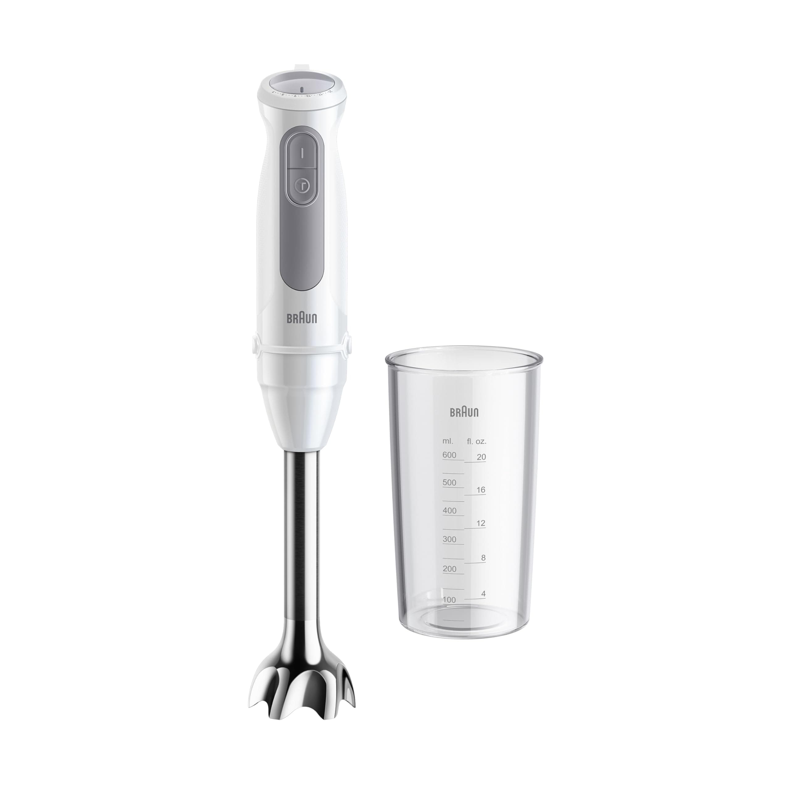 MultiQuick 5 Hand Blender, 1000 Watts, PowerBell VPlus & SplashControl Technology, One-Hand 21 Speeds Wheel +Turbo, Ergonomic Grip Handle - MQ 50001 M