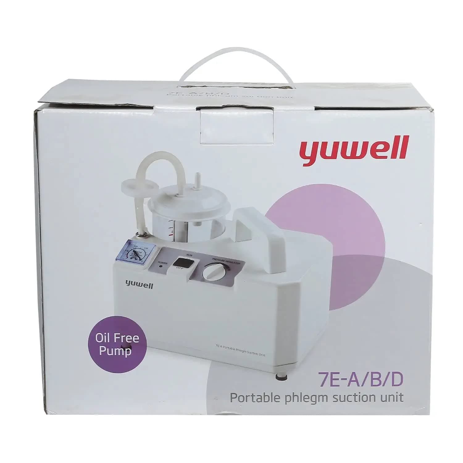 Yuwell Suction Machine Single Bottle Portable Phlegm Suction Machine 7E-A (White)