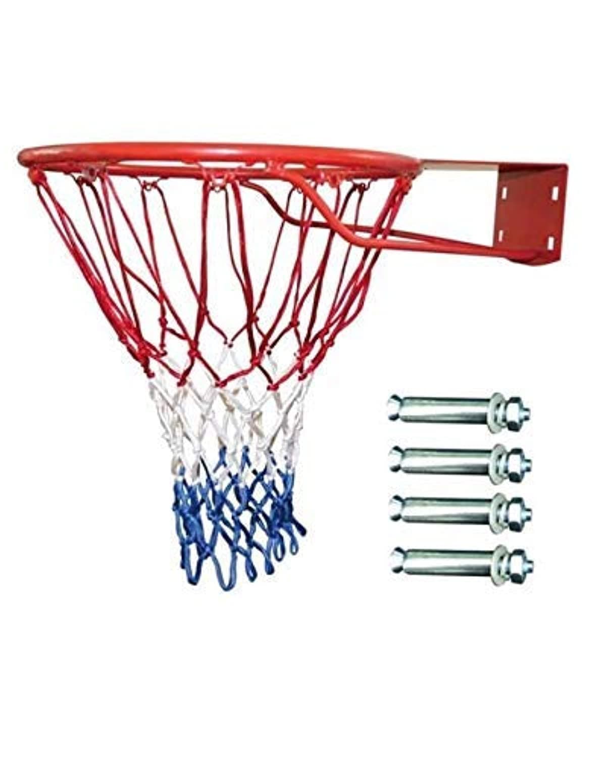 Pro Hanson Basketball Ring with Net - 45 Cm, Multi color