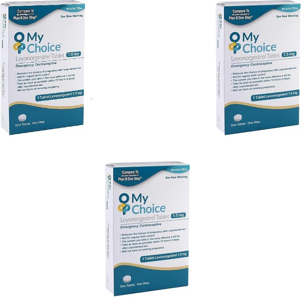 Ohm My Choice Emergency Contraceptive Pill. A Safe and Effective Way to Lower Your Chances to get Pregnant After unprotected Sex. Active Ingredient Levonorgestrel Tablet 1.5mg (1 Count (Pack of 3))