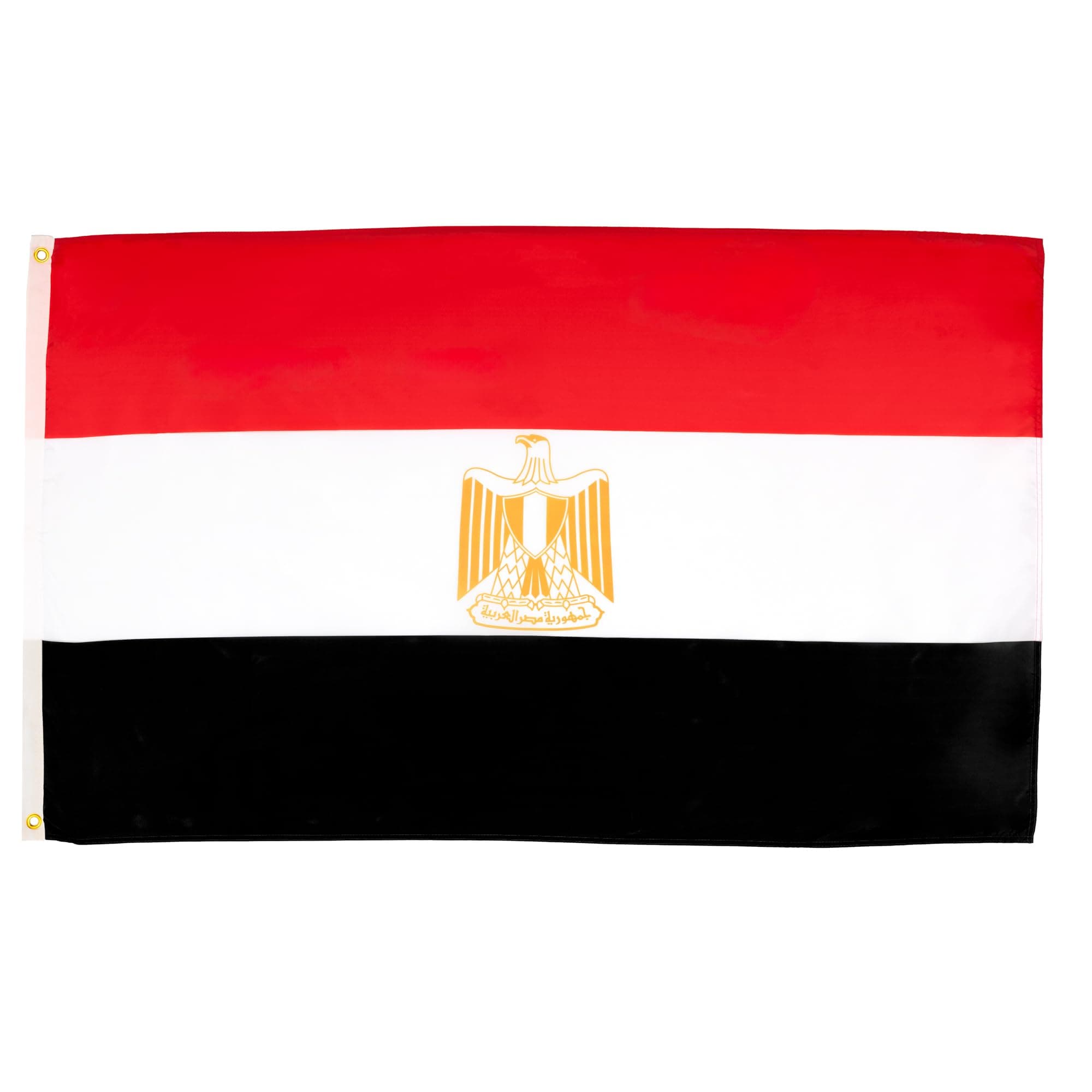Egypt Flag - 3x5 Ft - 100D Polyester Egyptian Banner with Two Metal Grommets - Fade Resistant - Vivid Colors - 3' x 5' Feet - 150x90 Cm