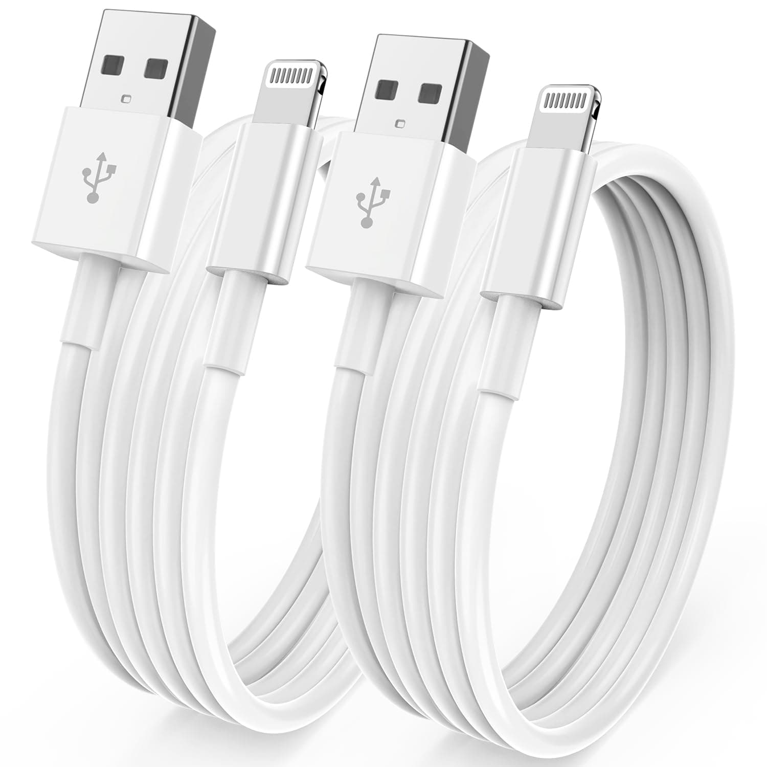 3 Pack [ Apple MFi Certified ] iPhone Charger 6ft, Long Lightning to USB Cable 6 Feet, Fast Apple Charging Cable Cord 6 Foot for iPhone 14 Pro Max/13 Pro Max/12 Mini/11 Pro/11/XS/XR/8/7/6s/iPad,Air