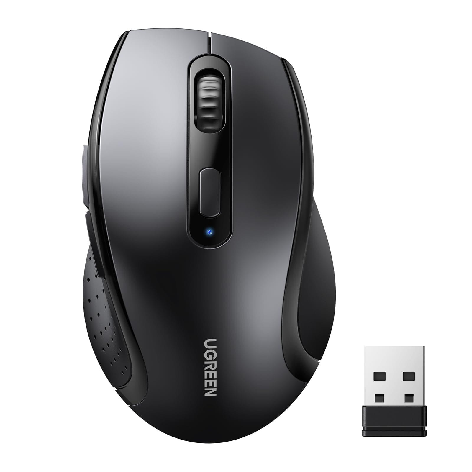 UGREEN Wireless Mouse, 2.4GHz Stable Connection, Ergonomic Silent Mouse, 5-Button with 3 Adjustable DPI (800/1200/1600), Compatible with Windows, macOS, iOS, Android, Linux