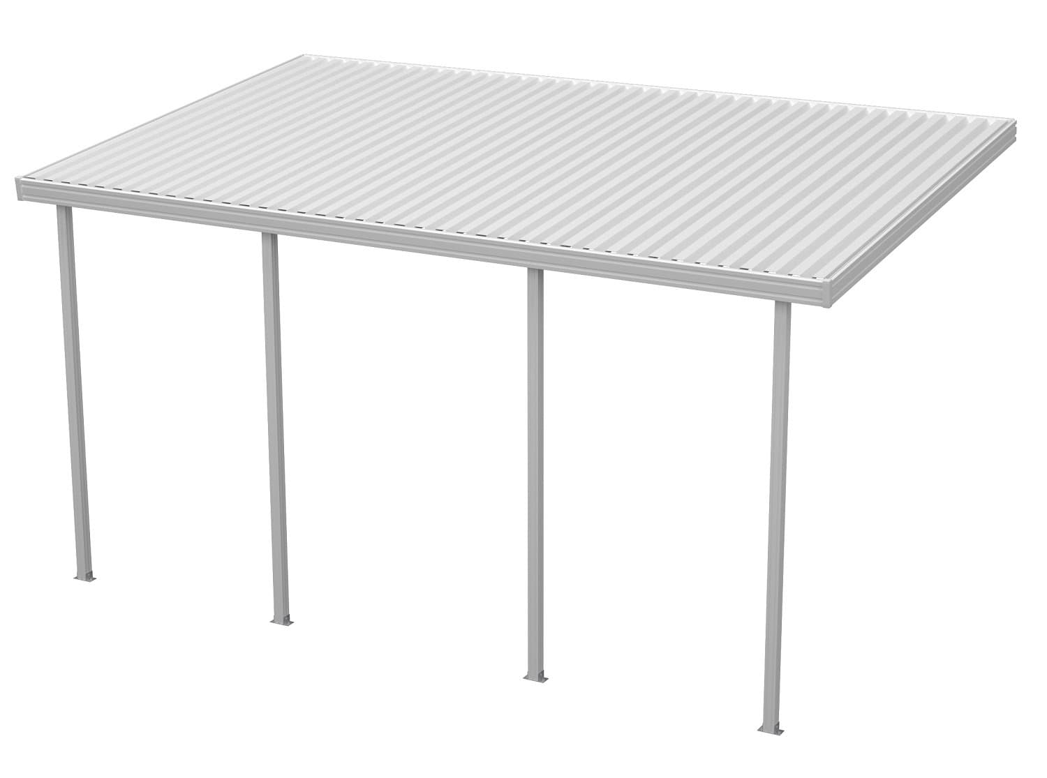 Heritage Patios 16 ft. W x 10 ft. D White Aluminum Patio Cover (4 Posts / 20 lb Roof Load)