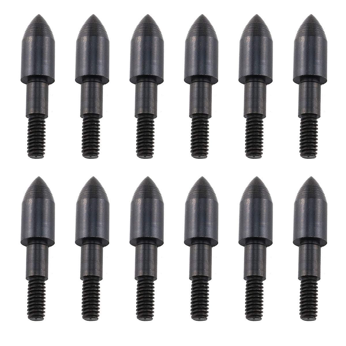 E-outstanding Field Point 12PCS 100Grain Screw on Archery Arrow Practice Bullet Tips Arrowheads