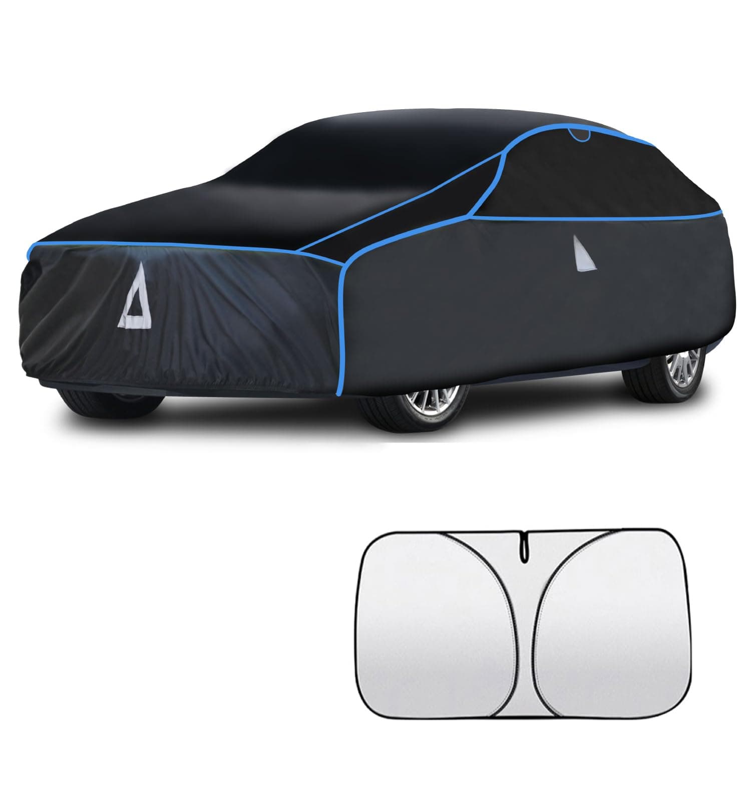 Hail Protector Car Cover with Thick Multi-Layered EVA | Gift Windshield Sun Shade | Hail Protection Custom Fit Sedan Nissan Versa, BMW 3 Series, Kia Rio, Chevrolet Sonic VW Beetle etc.