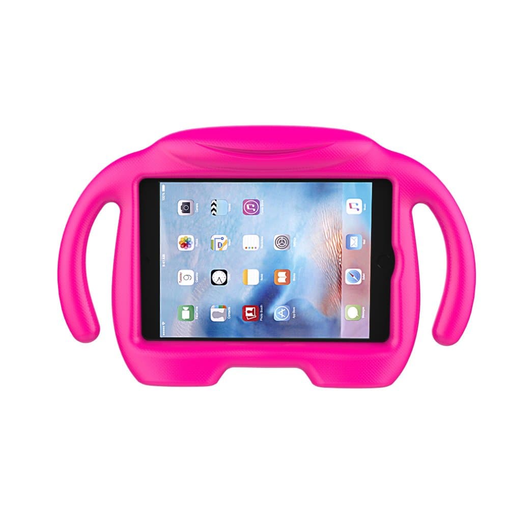 Apple iPad Mini 1 2 3 4 5 Kids Case - Light Weight Shock Proof Handle 3D Stand Kids Friendly for iPad Mini, iPad Mini 5, iPad Mini 4, iPad Mini 3rd Generation, iPad Mini 2 Tablet - Magenta/Rose