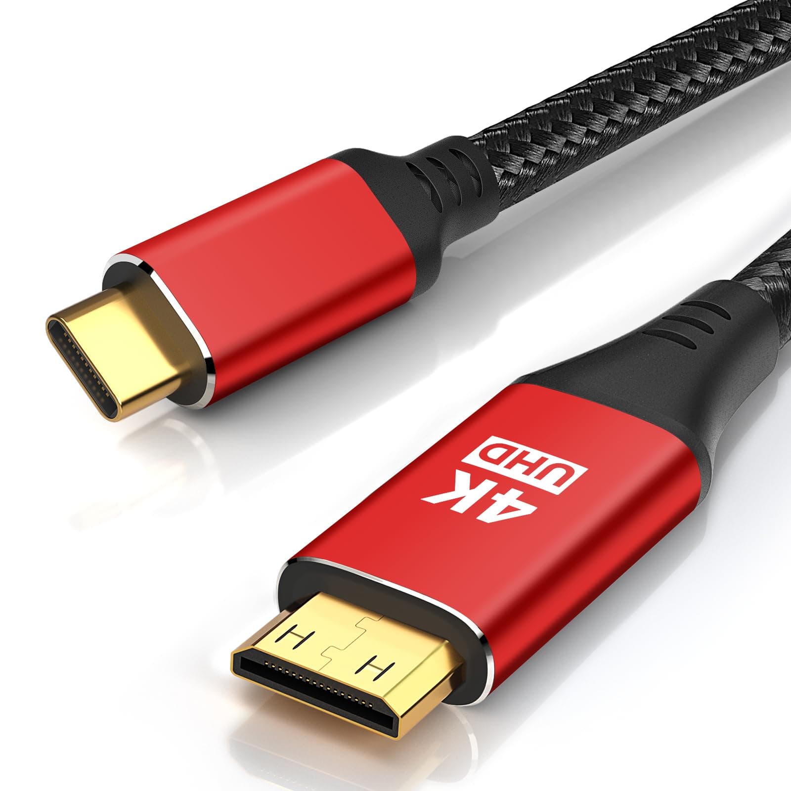 4K USB C to Mini HDMI Cable 3FT, Supports 4K@60Hz, 2K@120Hz, High Speed Type-C to Mini HDMI Uni-Directional Cord, for Steam Deck, ROG Ally, Laptop, MacBook, KYY, ARZOPA, MNN Portable Monitor