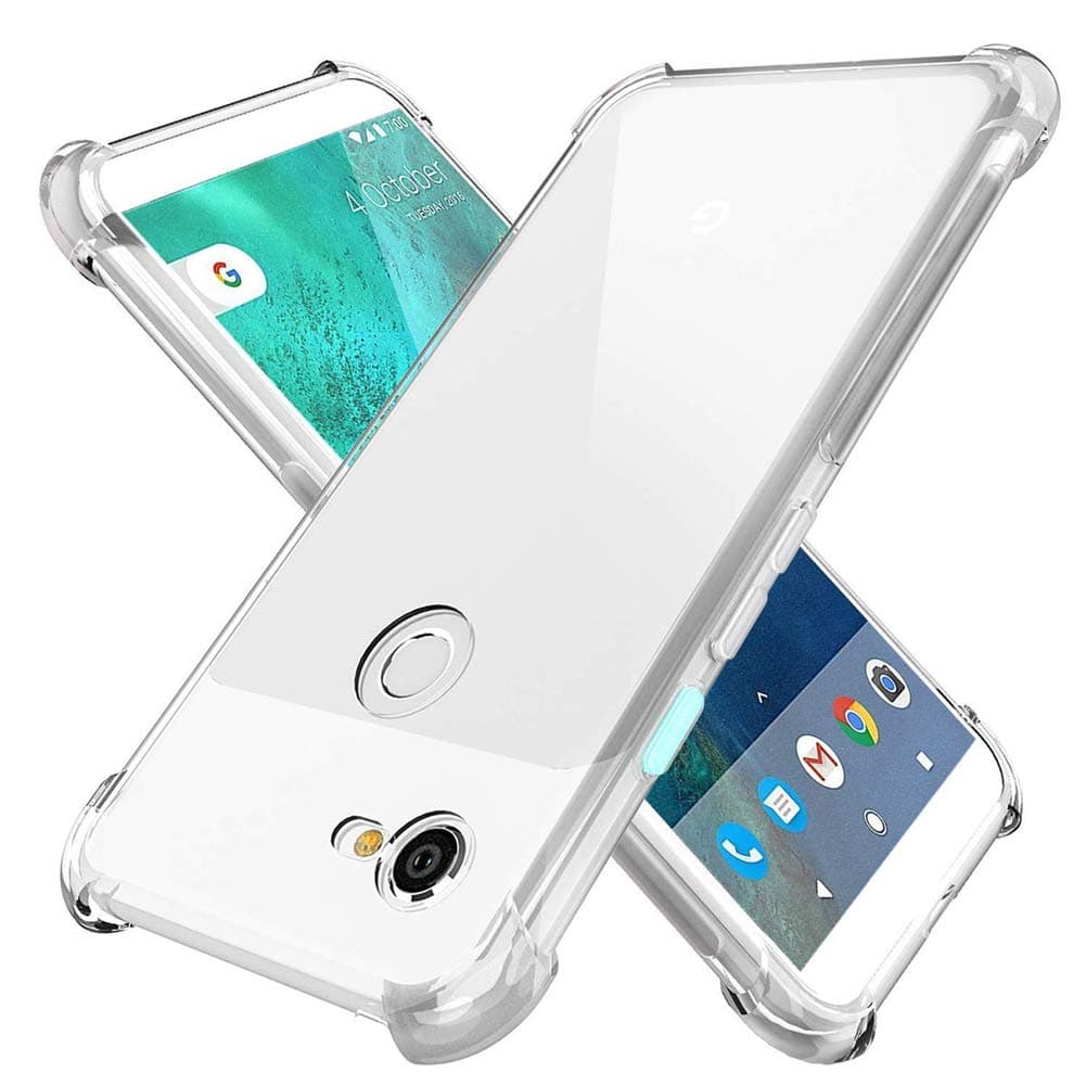 for Google Pixel 3 XL Clear Shock Proof Case with 4 Reinforced Corner Cushions Soft TPU Silicone Shock Absorption Bumper 3XL Cover (Clear)