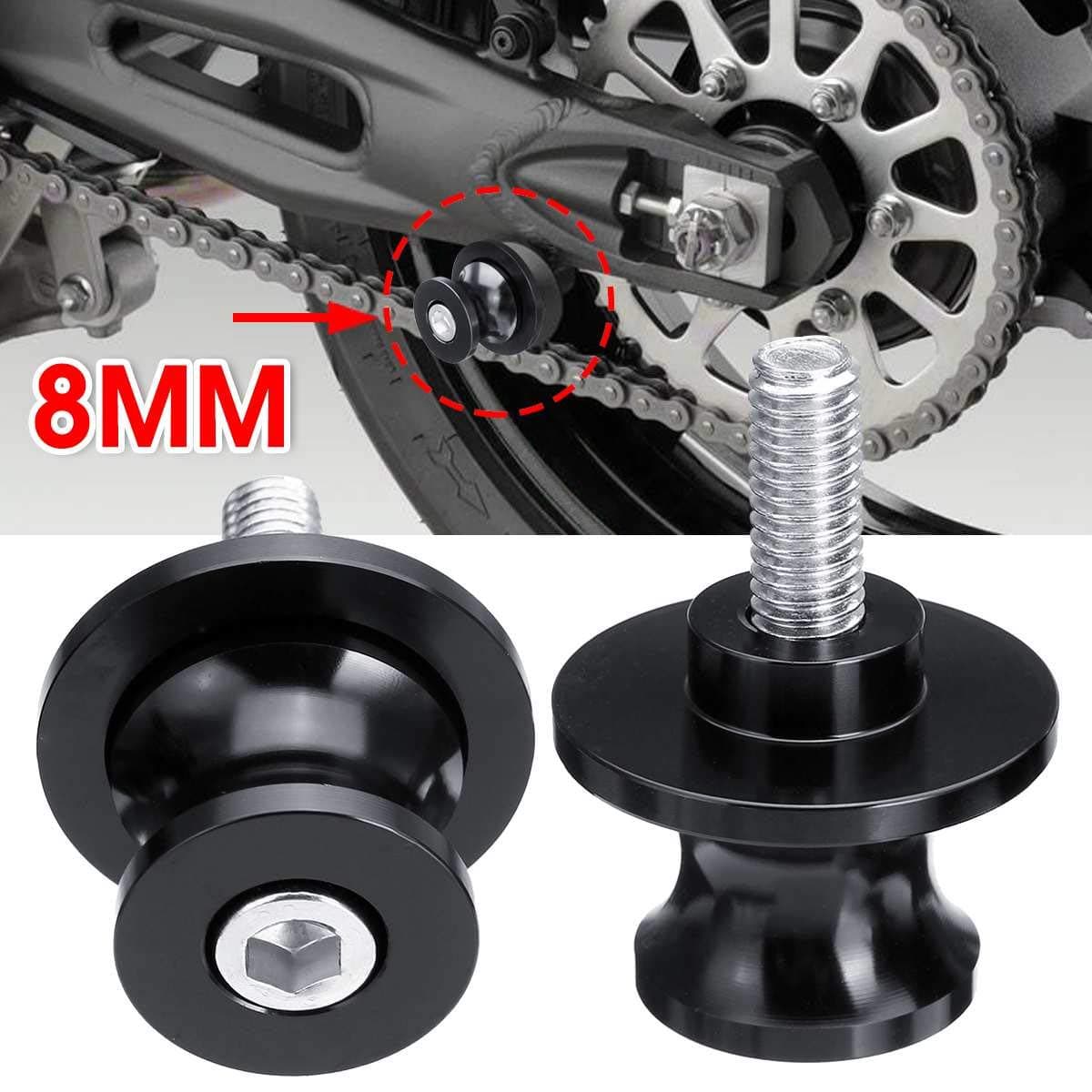2pcs M8x1.25mm 8mm Motorcycle Paddock Stand Bobbin Adapter Spools For Honda for Suzuki