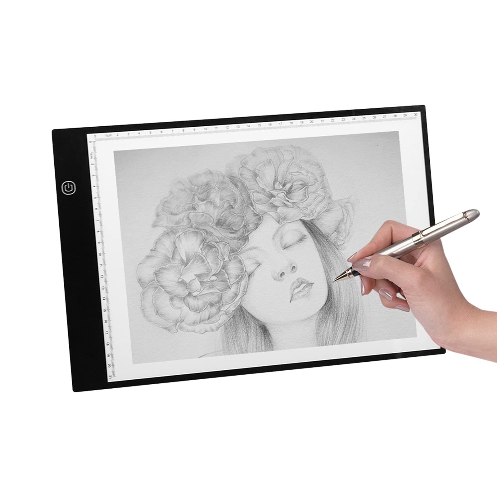 A4 L-ED Light Box Tracer Ultra-Thin U-SB Powered Tracing Light Pad Boa 3 L Adjustable Brightness for A STS Kids Drawing Sketching Animation X-ray Viewing Huaishu