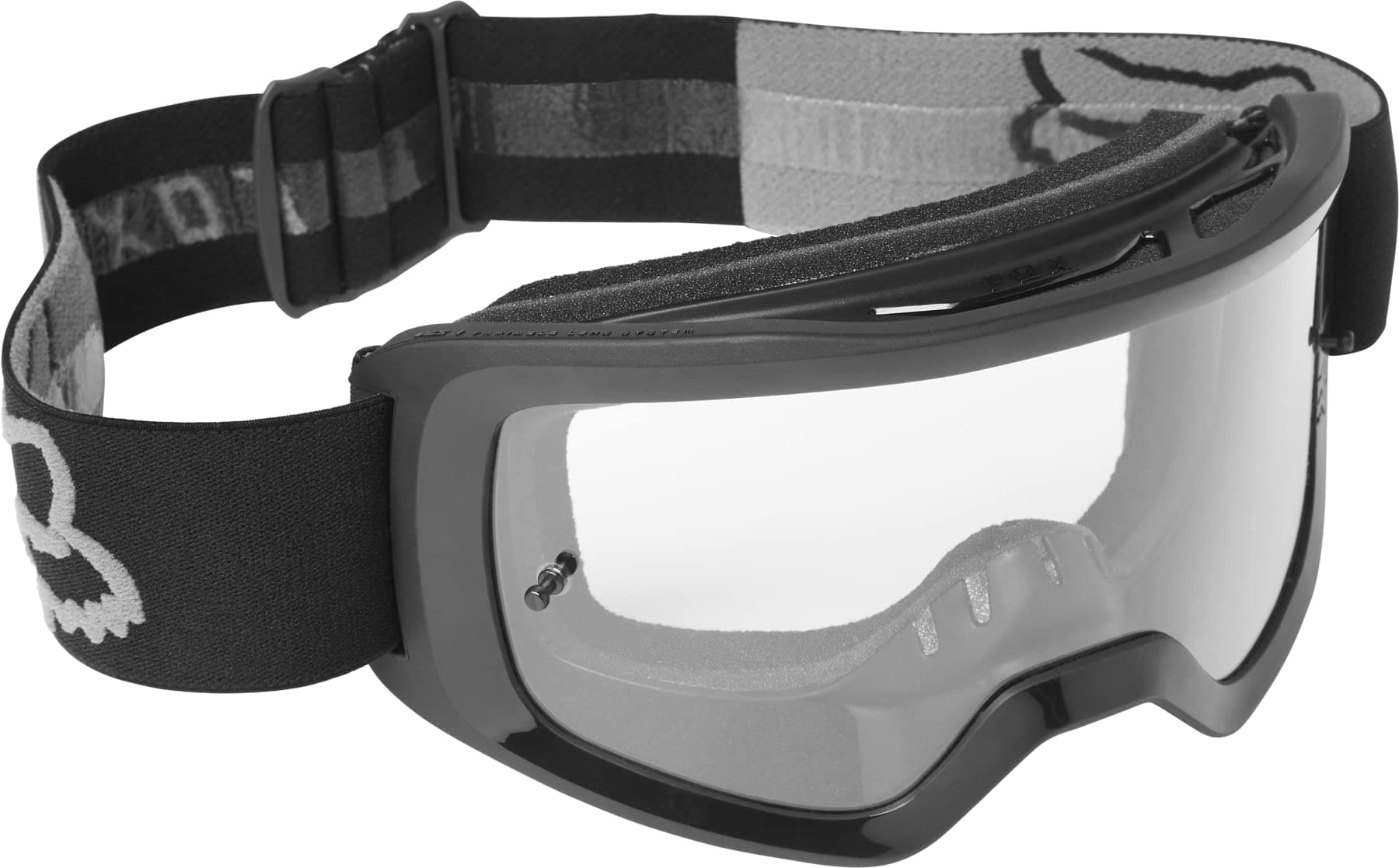 Main Motocross Goggle, STRAY Black - Clear Lens