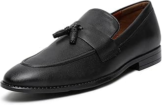 LOUIS STITCH Men's Formal Loafers Shoes for Men Loafers Slip on Tassel Loafers Perfect for Business Casual (LSRGMCPLTA)