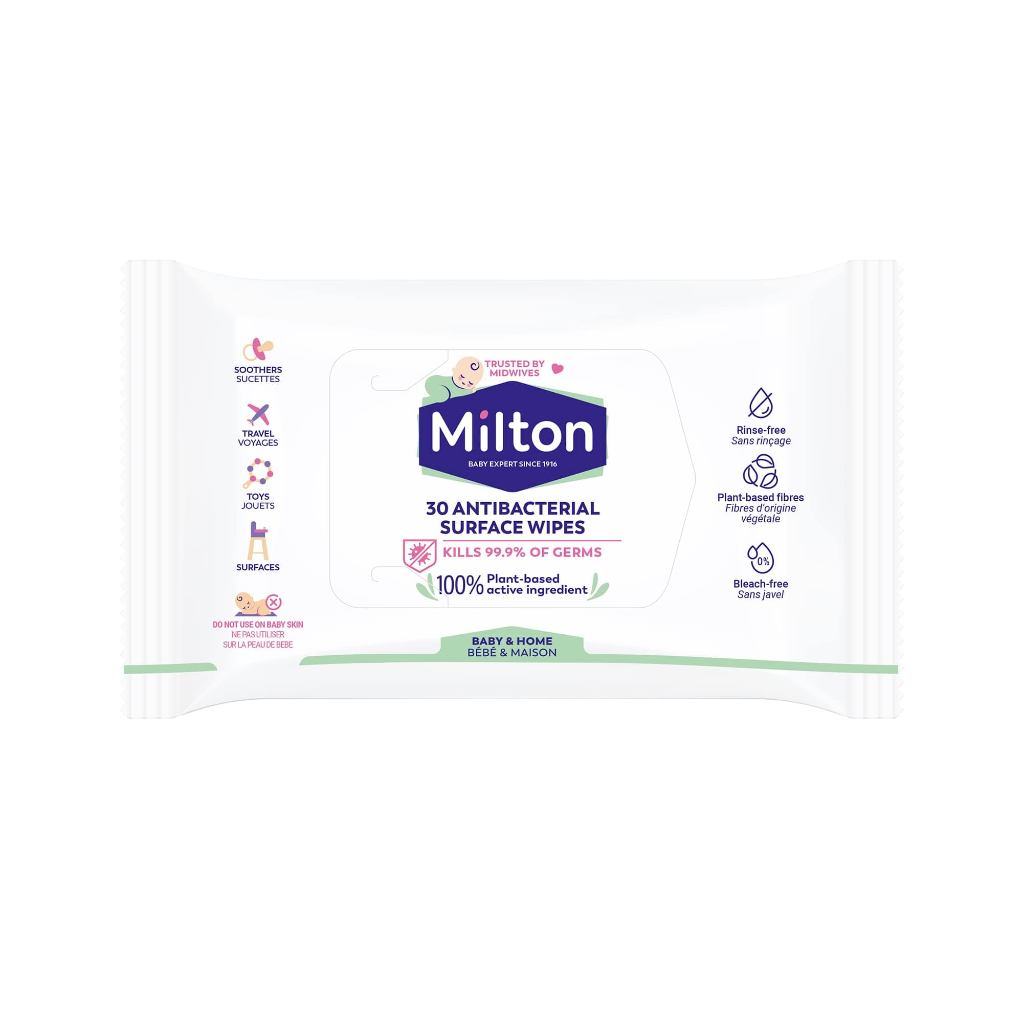 30 Antibacterial Surface Wipes x 7 Packs