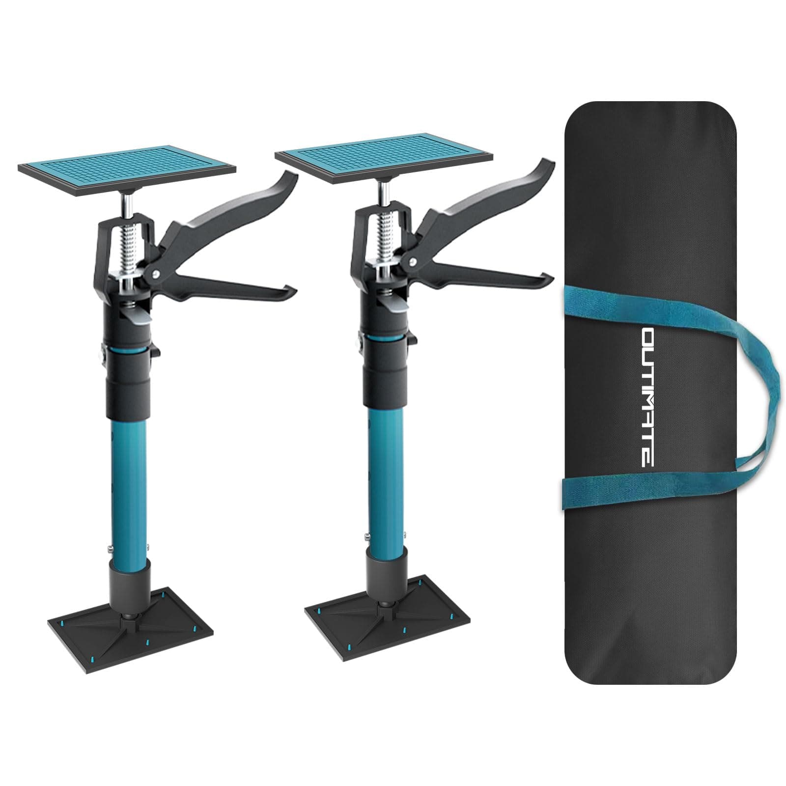 Adjustable Support Pole, Cabinet Jacks for Installing Cabinets, Telescoping Support Poles Range from 13.8'' to 24.6'' Third Hand Tool for Installation, 132 LB Capacity, 2 Packs