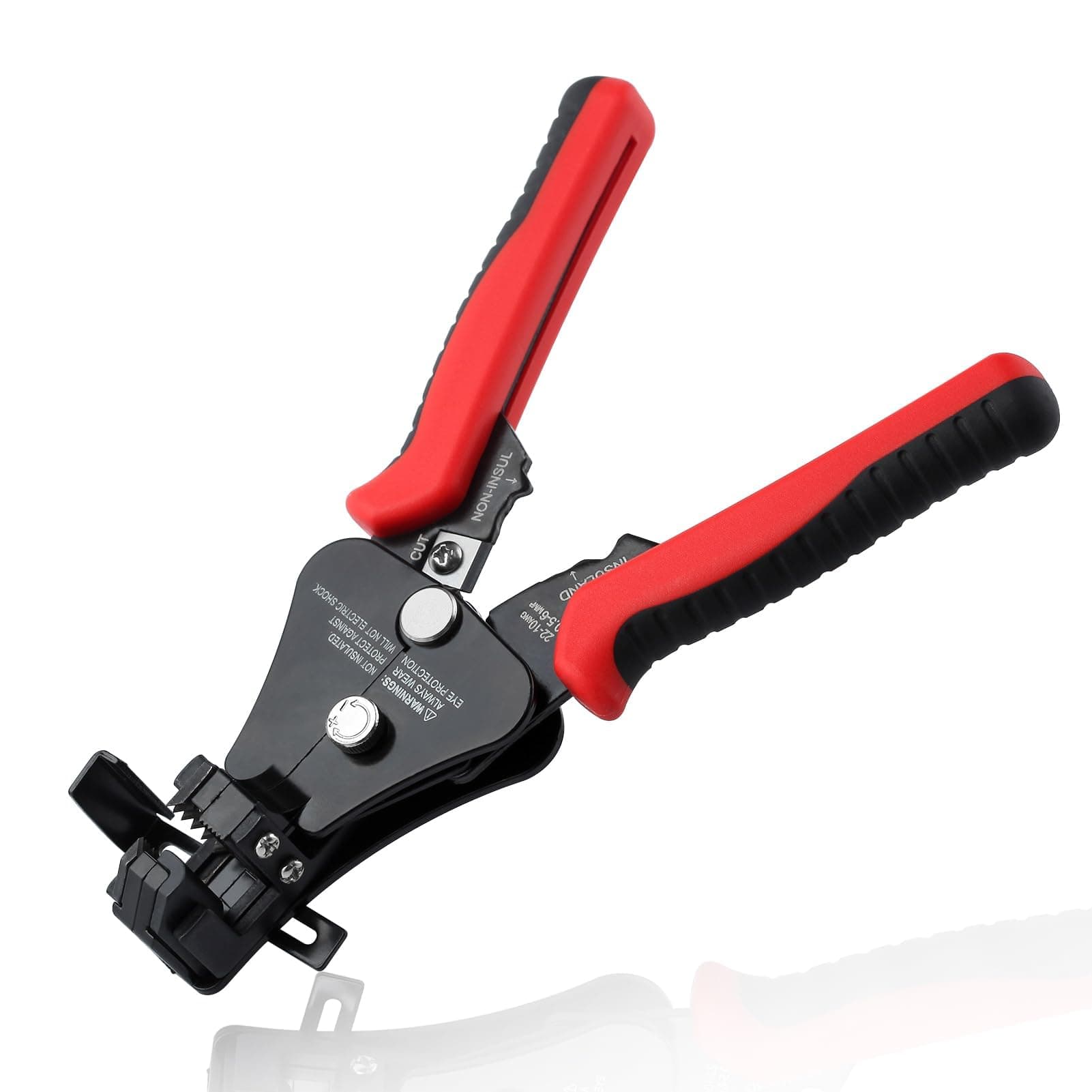 Nalacal 1 Pack Automatic Wire Stripper Crimper Cutter Tool 3 In Universal Heavy Duty Adjustable For 8-18 Awg Solid Stranded Electrical 10-22 Crimping Tools