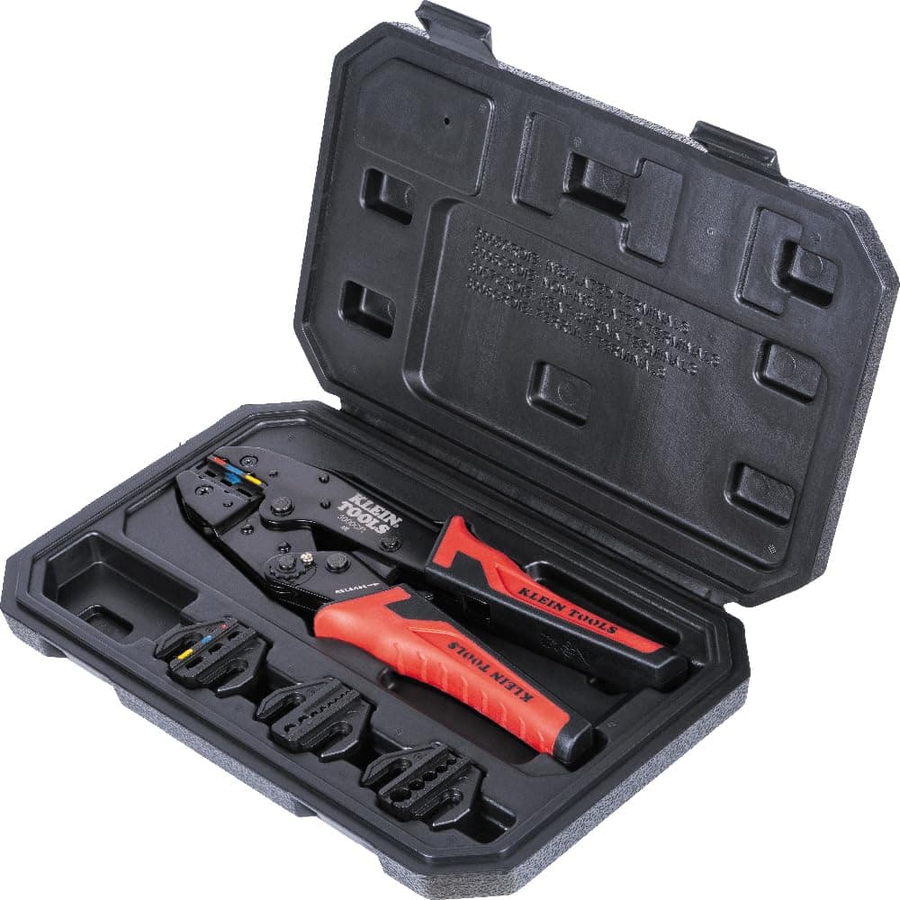 3000CRKIT Ratchet Crimping Tool Set, (4) Interchangeable Dies for Heat Shrink, Non-Insulated, Insulated and Ferrule Terminal Connectors