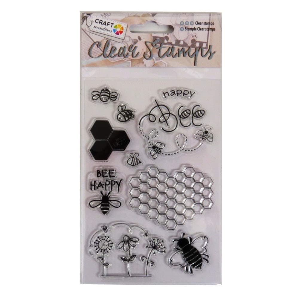 Craft Sensations Clear Decorative Stamps - Bee Theme