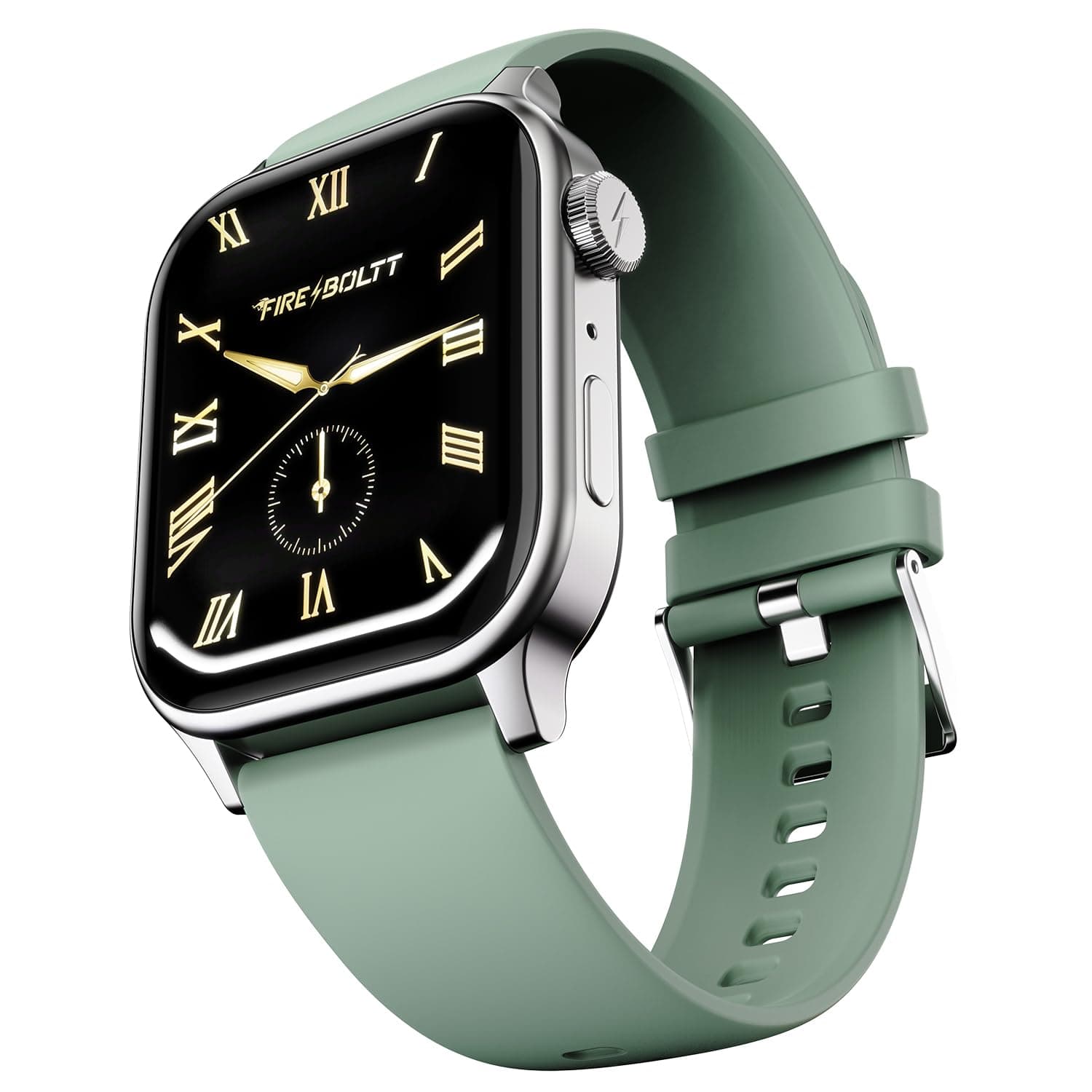 Fire‑Boltt Rise Smart Watch 1.85″ HD Display with Bluetooth Calling, AI Voice Assistant, Rotating Crown,SpO2 & Heart Rate Monitor, 120+ Sports Modes,IP67 Waterproof Smart Watch for Men & Women - Beige