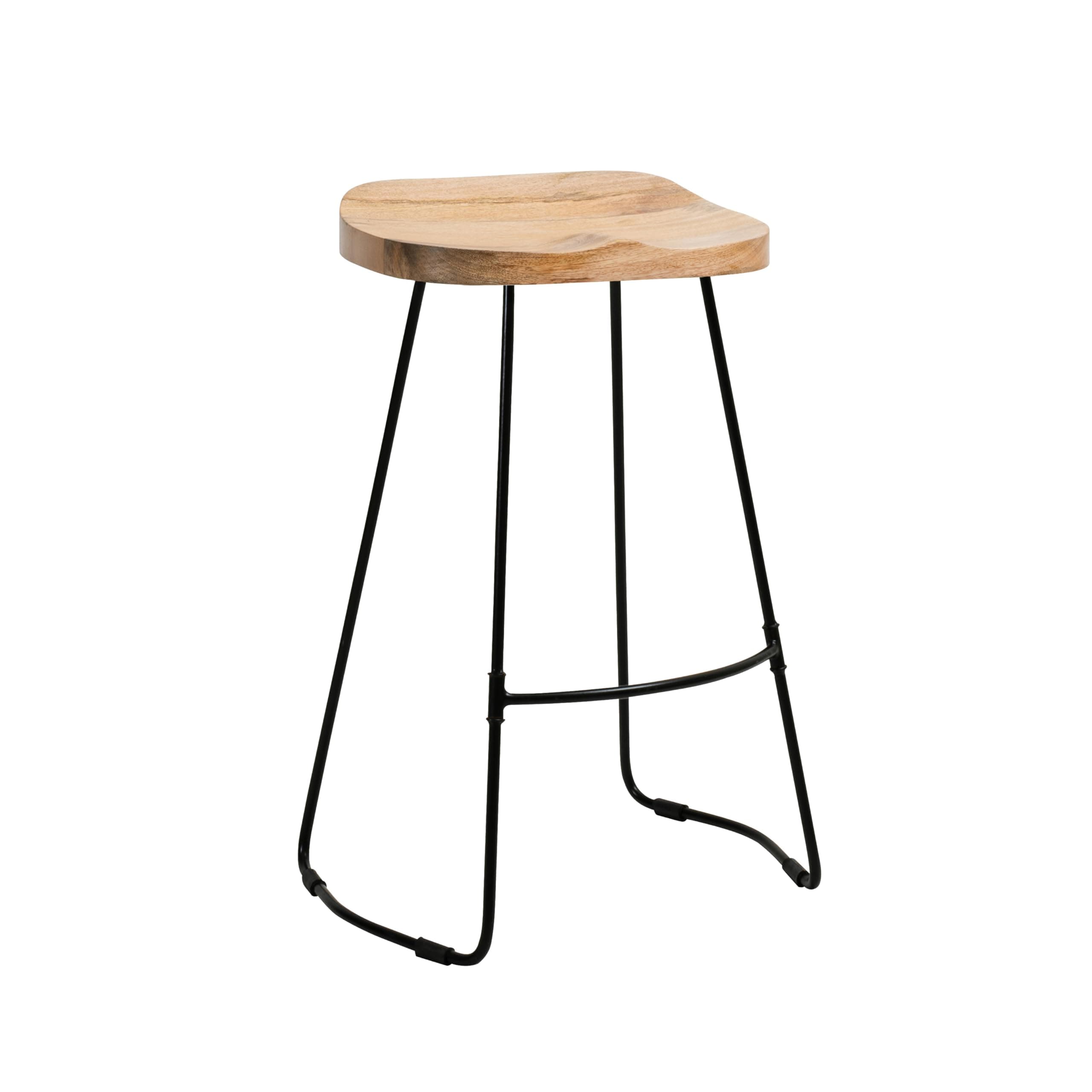 MH London Counter Stool - Perrin Counter Stool. Exclusively Designed Hand Crafted Stools Solid Wood Counter Height Stools - Contemporary Design for Backless Wooden Counter Chair for Kitchen Counter