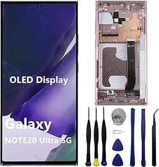 OLED for Samsung Galaxy NOTE20 Ultra SM-N985F Screen Replacement NOTE20Ultra 5G SM-N986U SM-N986U1 SM-N986W LCD Display Touch Screen Digitizer Support Fingerprint and S-Pen (withBronze Frame+Tools)